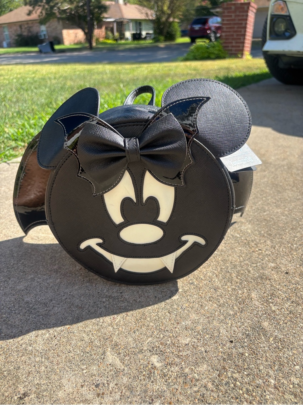 Loungefly Black Vampire Minnie Mouse Crossbody Bag or mini backpack